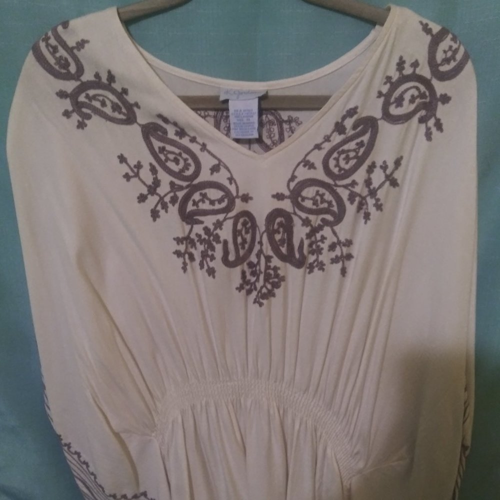 K Jordan, Women's Blouse, White, size XL